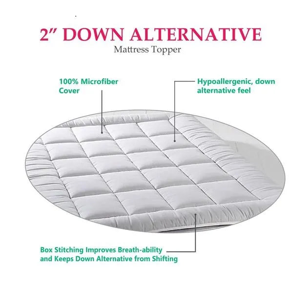 2 Inch Down Alternative Mattress Topper with Anchor Bands