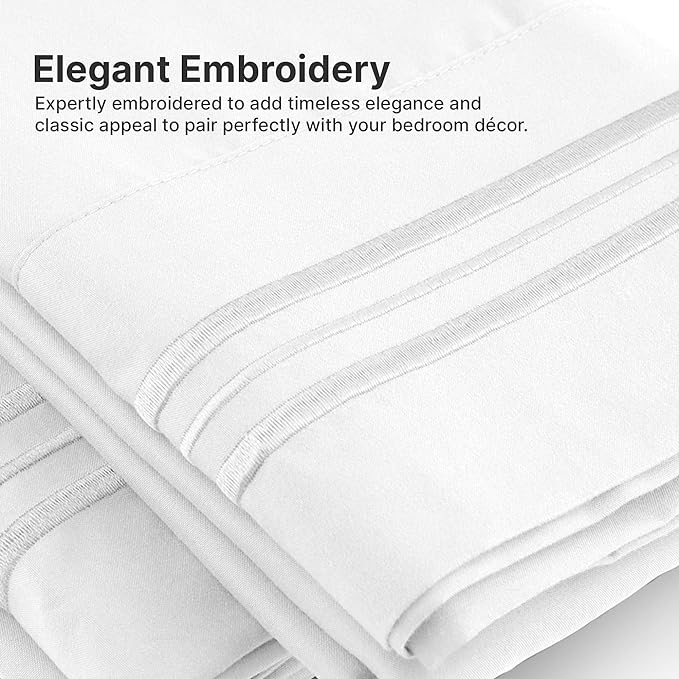 Ez Elite Comfort Twin / Twin XLSize Sheet Set - Hotel Luxury at Home - Soft, Cooling, and Easy Fit