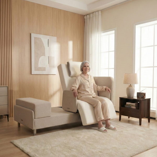 Rotating adjustable beds for seniors — motorised side-exit rotation for safe independent bed transfers