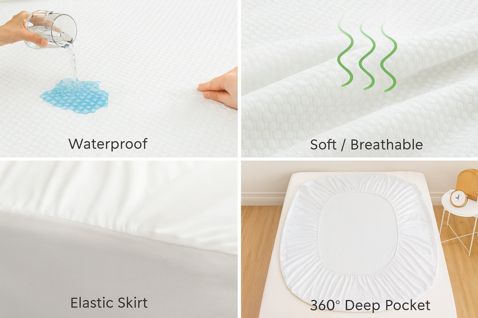 Elevra PureBamboo™ Waterproof Mattress Shield