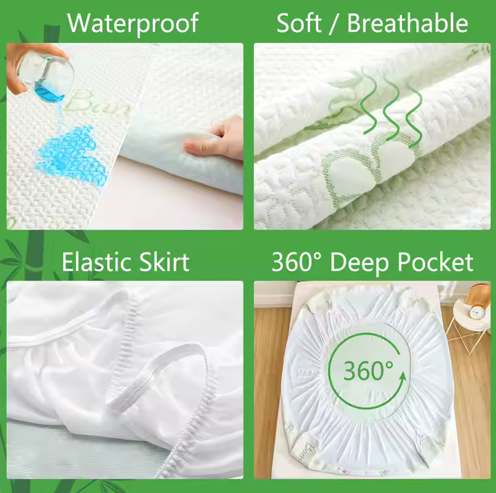 Waterproof Bamboo Mattress Protector